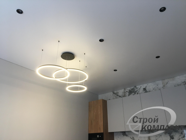 Черный матовый потолок в стиле LOFT