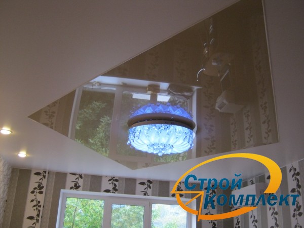 Фотографии потолков комбинированные разными полотнами