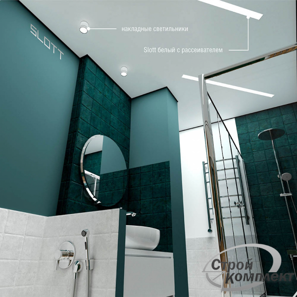 Натяжной потолок в ванную комнату