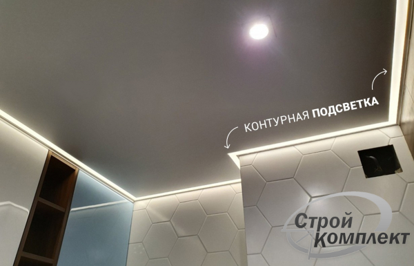 Натяжной потолок в ванную комнату