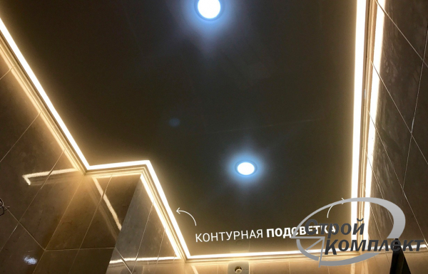 Натяжной потолок в ванную комнату